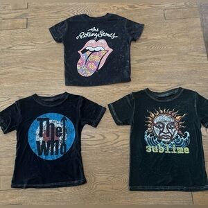 Vintage Band Tee Toddler Bundle - Rolling Stones, sublime, the who 3T 4T Retro